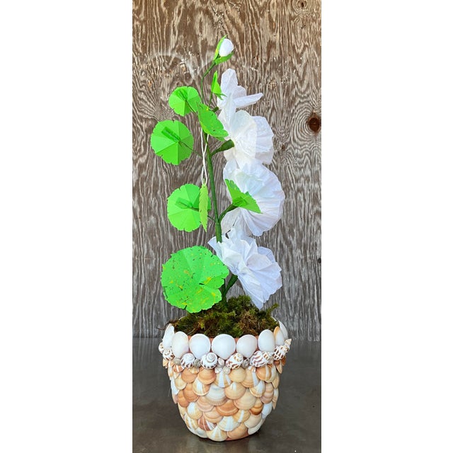 Ceramic Contemporary Hand Rolled Paper Flowers For Sale - Image 7 of 9