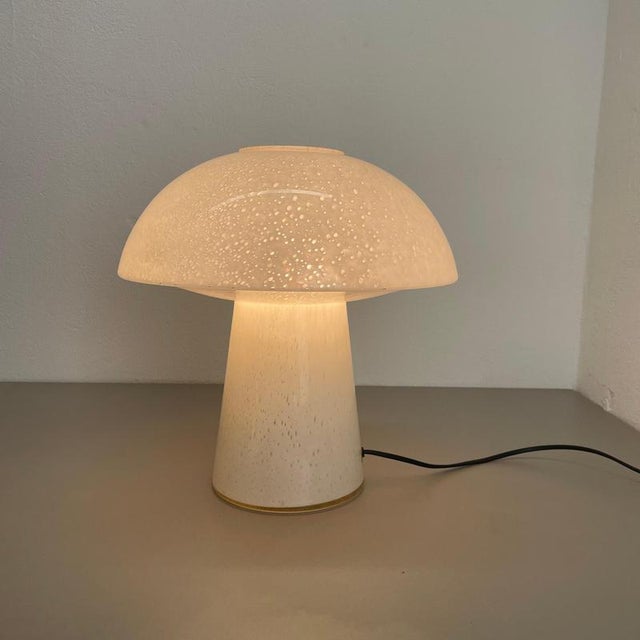 Large Glass UFO Table Light attributed to Glashütte Limburg, Germany, 1970s For Sale - Image 17 of 18