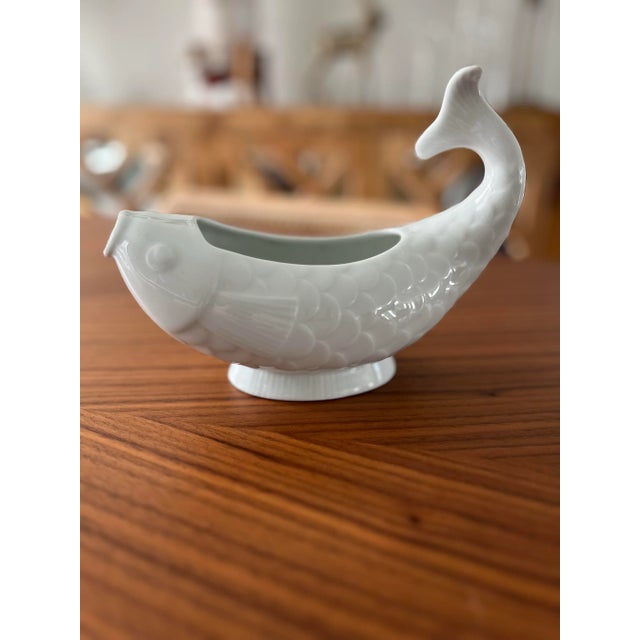 French Porcelain Fish Boat by Dansk For Sale - Image 9 of 10