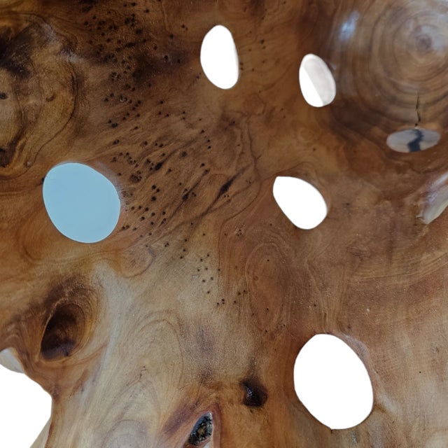 Teak Root Wood Vase Shaped For Sale - Image 11 of 11