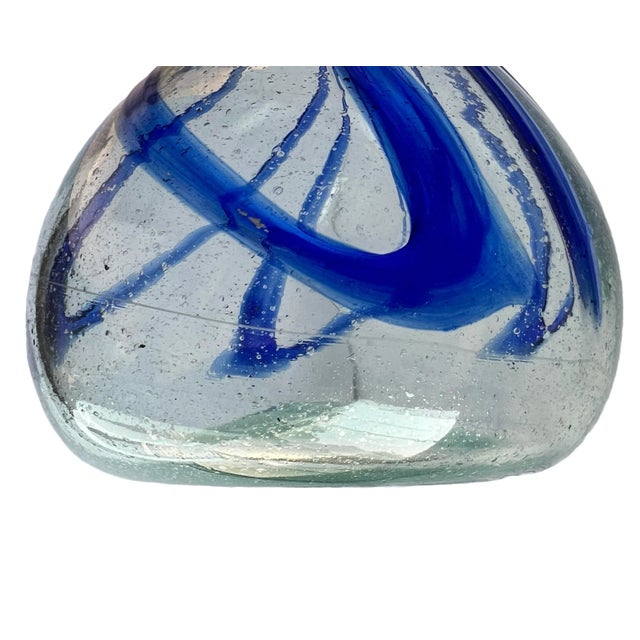 Mid 20th Century Hand-Blown Art Glass Sculptural Vase For Sale - Image 9 of 10