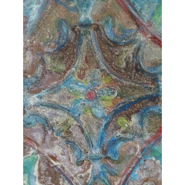 Metal Intervention No. 24 | "Aged Relic" 16" Etched Lightweight Metal Relief ​Presented by Methinks Art Studio and Dwelling Original Creation by Splendidus For Sale - Image 7 of 11