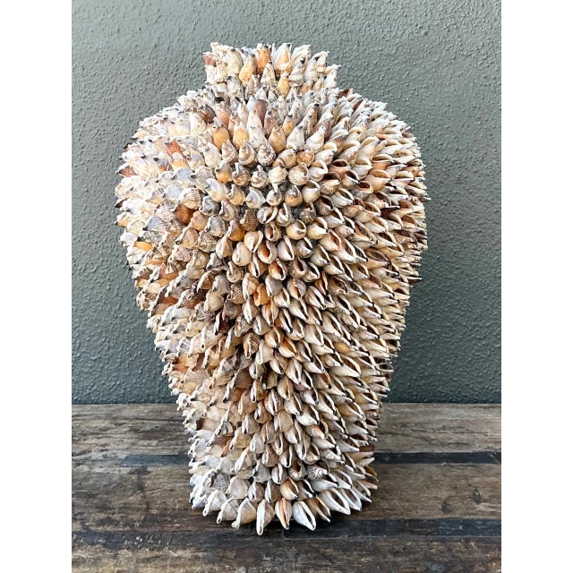 Vintage Shell Covered Sculpture For Sale - Image 11 of 12