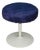 Tulip-Base Stool with Blue Plush, 1970s For Sale