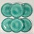 Boho Chic Vintage Italian Boho Chic Faux Ceramic Turquoise Melamine Dinner Plates - Set of 6 For Sale - Image 3 of 8