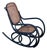Early 20th Century Late Victorian Czechoslovakian Oak Scrolling Rocking Chair W/ Wicker Seat For Sale