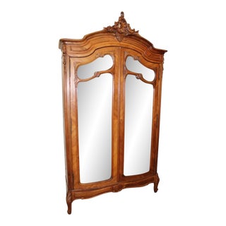 Beautiful Antique French Wardrobe Armoire For Sale