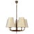 Chandelier in Brass and Walnut by Josef Frank, 1930s For Sale