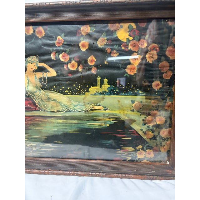 1920s Art Deco Serving Tray With a Print by Marygold Tsanya. For Sale - Image 5 of 11