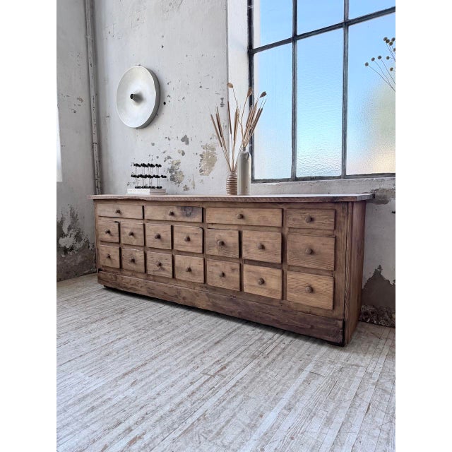 Vintage Pine Workshop Credenza, 1950s For Sale - Image 12 of 18