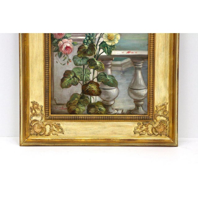 Vittorio Landi, Floral Still Lifes, Oil Paintings, 1990, Framed, Set of 2 For Sale - Image 4 of 18
