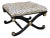 1970's Directoire Style Ebonized X Bench With Cheetah Print For Sale