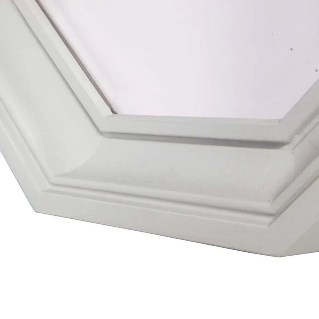 1960s Octagonal Wall Mirror in White Painted Walnut from Bottega Gadda Milano, 1970s For Sale - Image 5 of 8