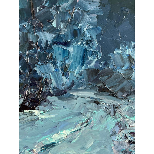 Paper Oil Painting Winter Night Serdyuk Boris Petrovich For Sale - Image 7 of 11
