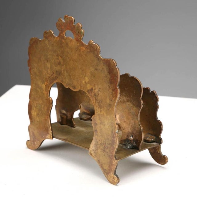 Letter Holder in Bronze with Cloisonné Enamels For Sale - Image 5 of 9
