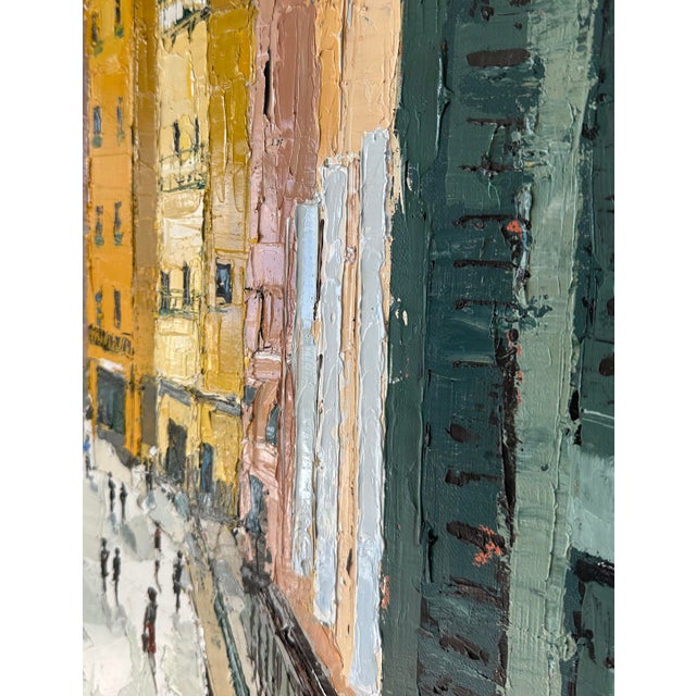 Textile "My Room With a View" Original Modern Oil Painting, by Jennifer Hohlfelder For Sale - Image 7 of 12