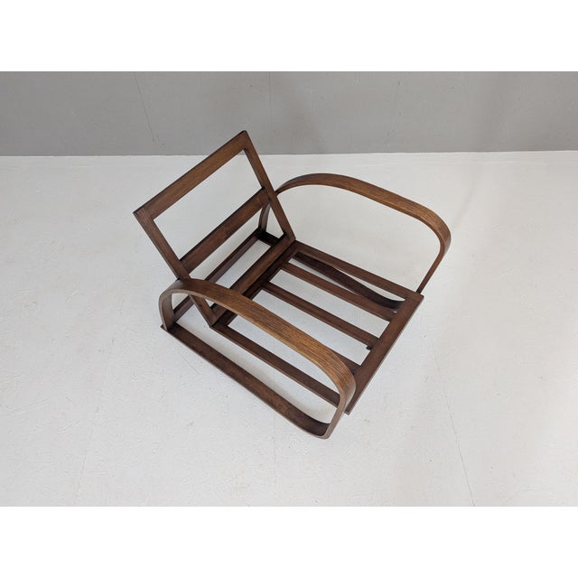 Adjustable H 70 Armchair in Bouclé by Jindrich Halabala for Up Závody, 1930s For Sale - Image 15 of 18