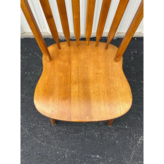 Windsor Style Cherry Dining Chairs- Set of 3 For Sale - Image 9 of 12