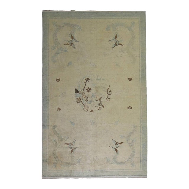 Early 20th Century Dragon Chinese Peking Rug - 5'11" x 8'9" For Sale