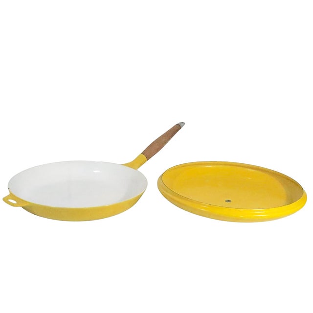 Mid 20th Century Mid Century Covered Skillet Pan by Michael Lax for Copco Made in Denmark C. 1970's For Sale - Image 5 of 11