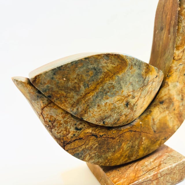 Vintage Carved Stone Bird - Signed and Dated 1985 For Sale In San Francisco - Image 6 of 10