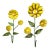 Vintage Mid-Century Yellow Metal Sunflower Tole Wall Hooks - Pair For Sale