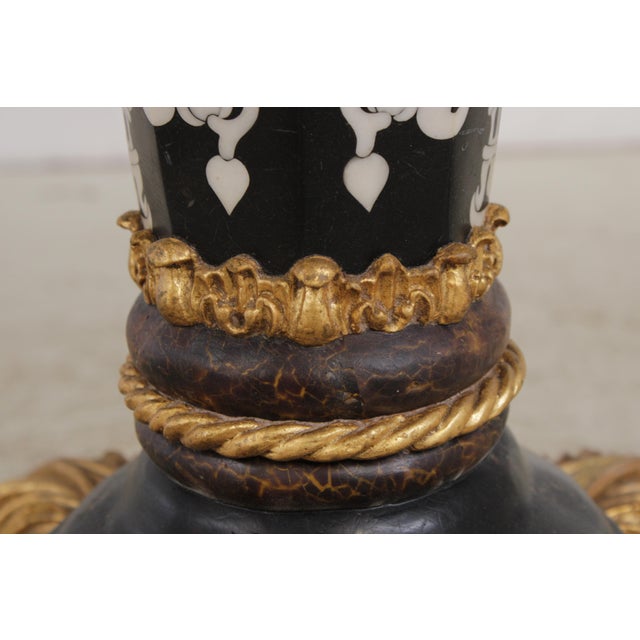 Italian Style Pietra Dura Inlaid Marble Top Center Table For Sale - Image 10 of 16