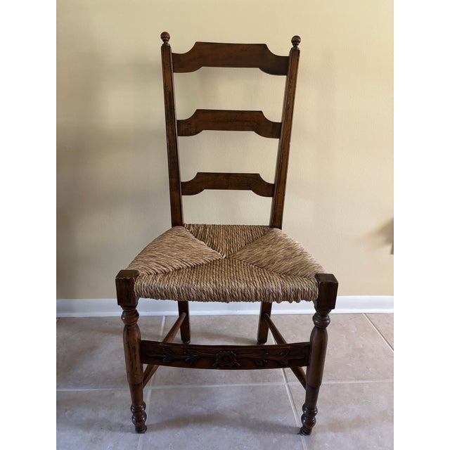 Brown 1970s Imported Italian Tuscan Dining Set From Bloomingdale's - Table + 6 Chairs For Sale - Image 8 of 14