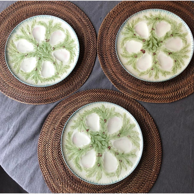 Late 19th Century French Majolica Oyster Plate Choisy-Le-Roi, Circa 1880 For Sale - Image 5 of 8
