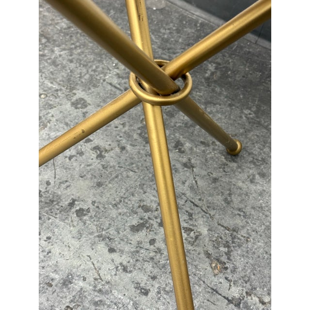 Gold Boston Loft Furnishings Linus Marble Side Tables, Pair For Sale - Image 8 of 12