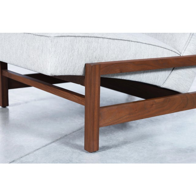 Wood Mid-Century Modern Walnut Lounge Chair and Ottoman After Tobia Scarpa, 1960s For Sale - Image 7 of 12