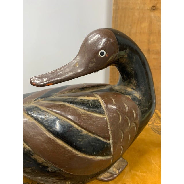 19th Century Carved & Lacquered Wooden Korean Duck Figure For Sale In Dallas - Image 6 of 6