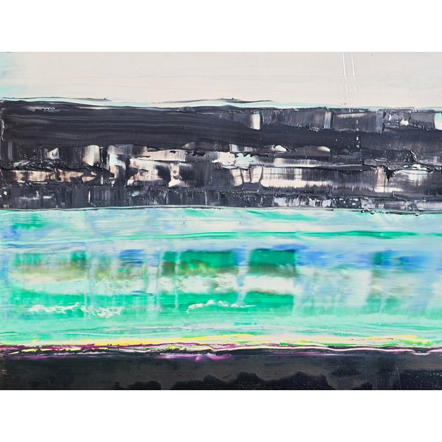 Contemporary Abstract Seascape — Original Oil Painting by Diane Grant | Unframed For Sale - Image 4 of 8