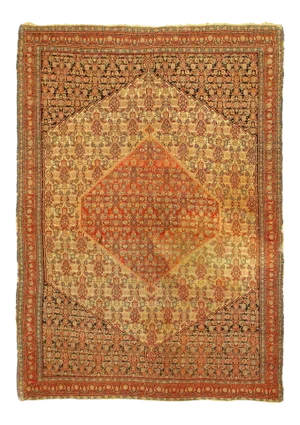 1920s Vintage Hand Knotted Persain Antique Senneh Rug