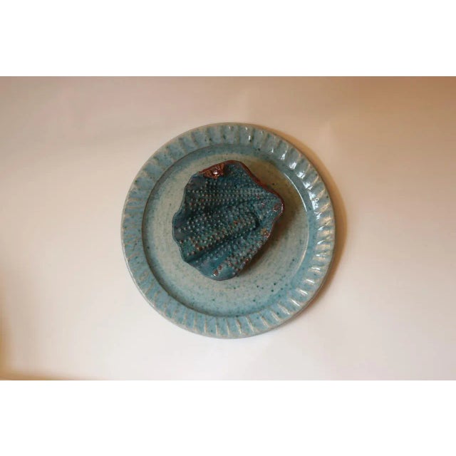 Mid 20th Century Mid 20th Century Handmade Ceramic Charger Plate For Sale - Image 5 of 6