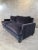 Vintage Contemporary Postmodern Black Velvet Sofa For Sale In Chicago - Image 6 of 6