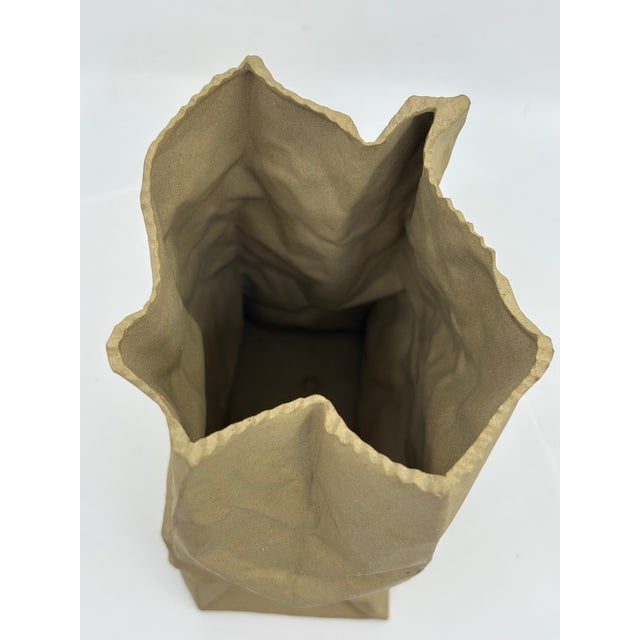 Vintage Pop Art Ceramic Crumbled Paper Bag Statue For Sale - Image 12 of 12