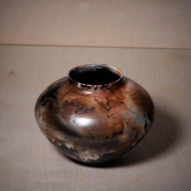 2010s Raku Vase "In the Beginning" by Craig Rigell For Sale - Image 5 of 12