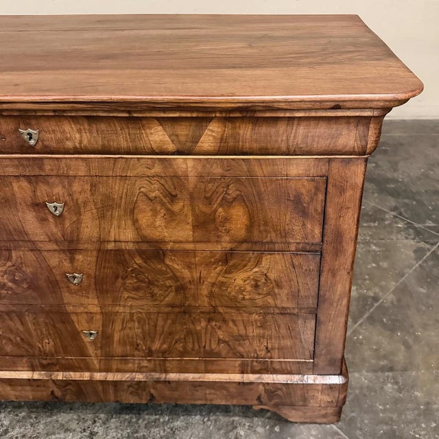 19th Century French Louis Philippe Walnut Commode For Sale - Image 14 of 15
