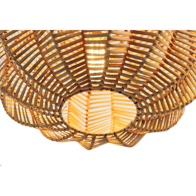 Contemporary Split Stain Pumpkin Pendant Light 16" For Sale - Image 3 of 6