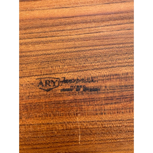 Mid-Century Modern Ary Nybro Sweden Bentwood Round Teak Tray 18" Scandinavian Modern For Sale - Image 3 of 4