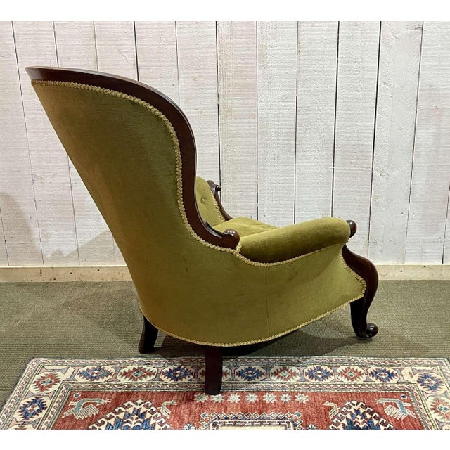 19th Century Victorian Armchair in Mahogany For Sale - Image 3 of 9