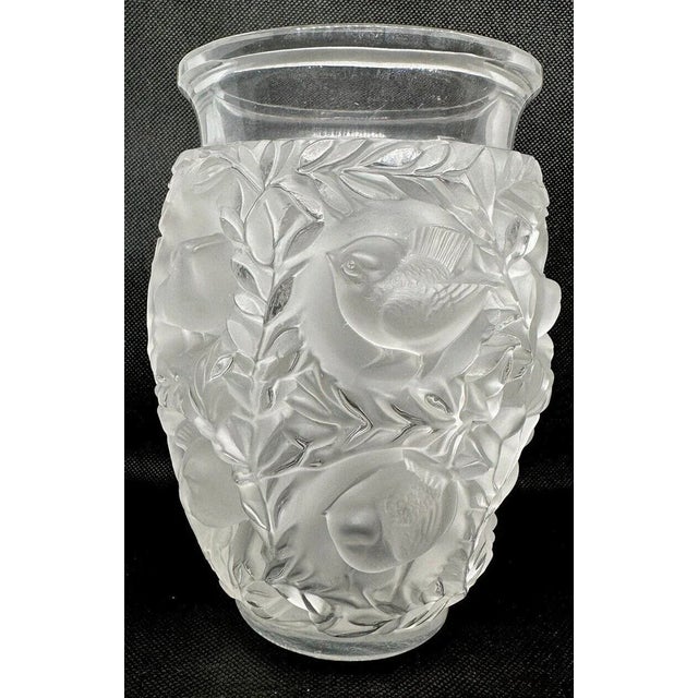 Lalique France, Bagatelle Frosted Crystal Bird Vase Chairish