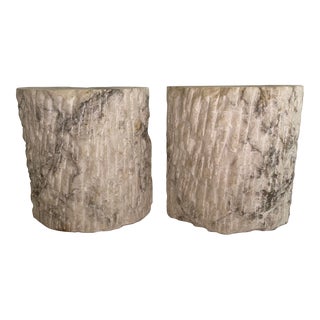 Vintage Italian Faux Bois Marble Bookends- a Pair For Sale