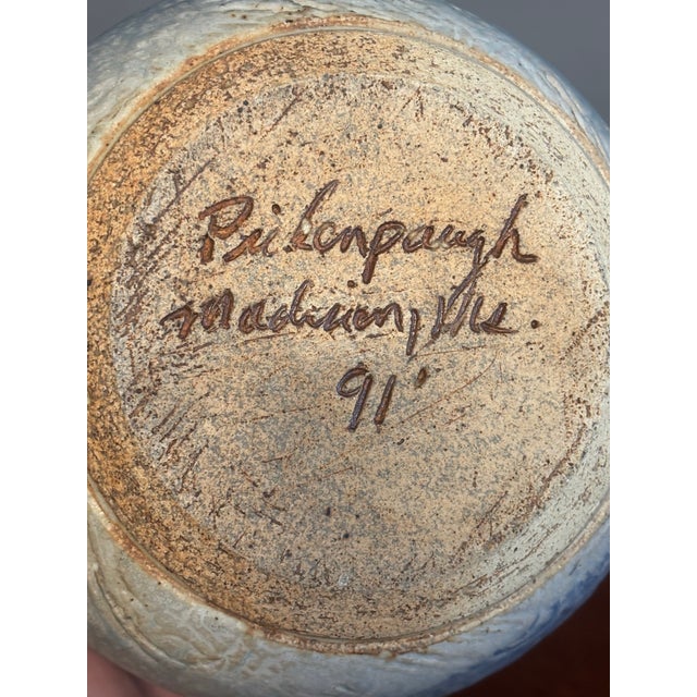 Mid-Century Modern Studio Ceramic Vase, Signed For Sale - Image 4 of 4