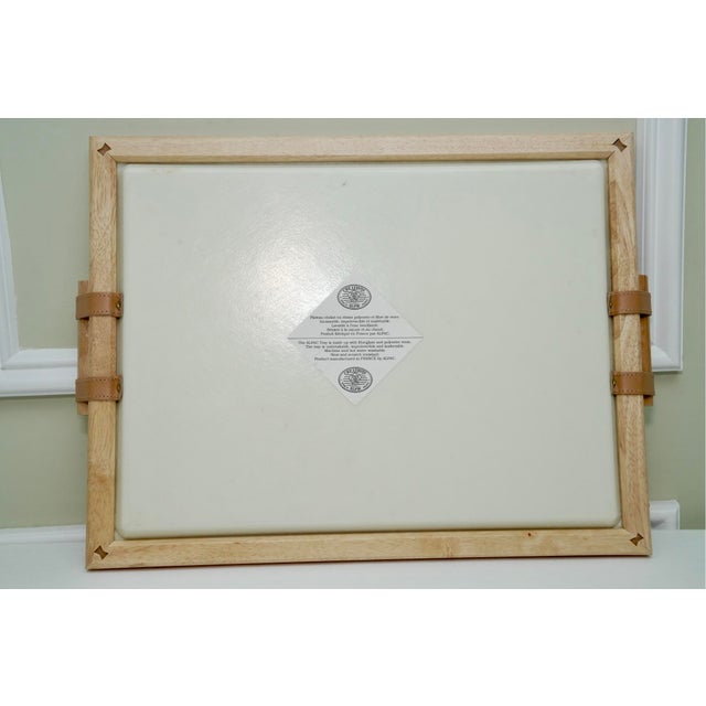 Late 20th Century French “En Provence” Serving Tray by Alpac — Wood Frame & Leather Handles, Made in France For Sale - Image 5 of 5