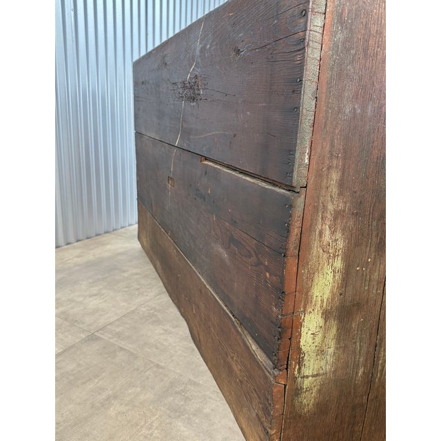 Wood Primitive American Entry Bench /Shoe Storage For Sale - Image 7 of 13