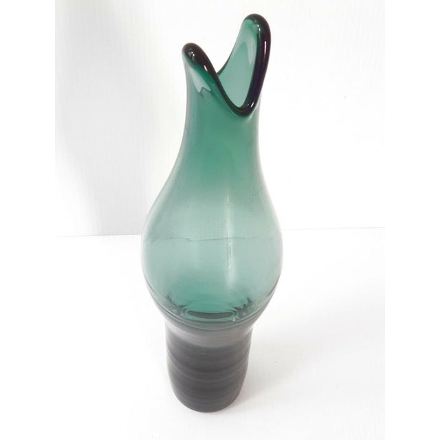 Vintage Glass Vase by Marcou Laval, 1960s For Sale - Image 4 of 6