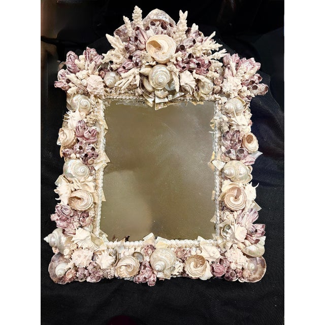 Vanilla Annalise Shell Decorated Mirror For Sale - Image 8 of 9