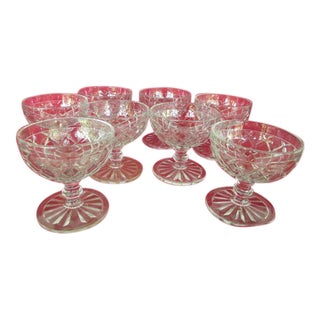 Hocking Glass Footed Sherbet Bowls - Set of 8 For Sale